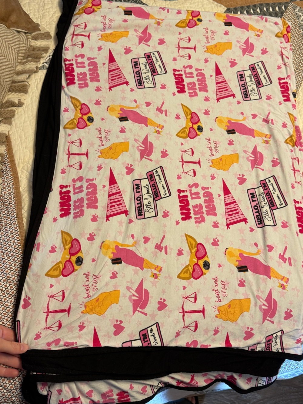 Lolly & Laddie legally blonde extra large bamboo blanket